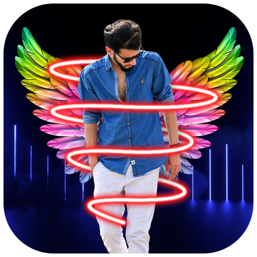 Neon Spiral Line Photo Editor