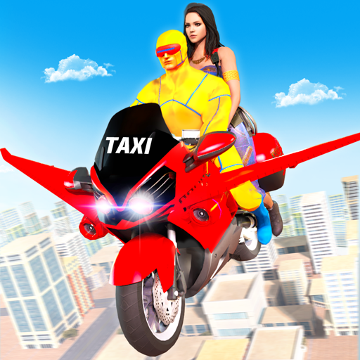 Superhero Flying Bike Taxi Sim