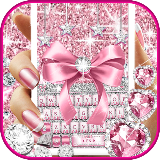 Theme Pink Bow Diamond