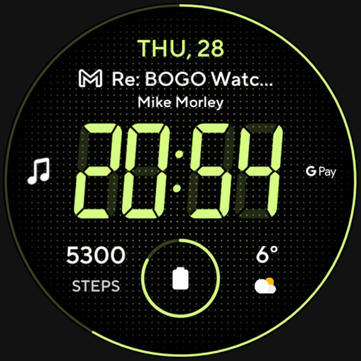 Awf Lean Digital: Watch face