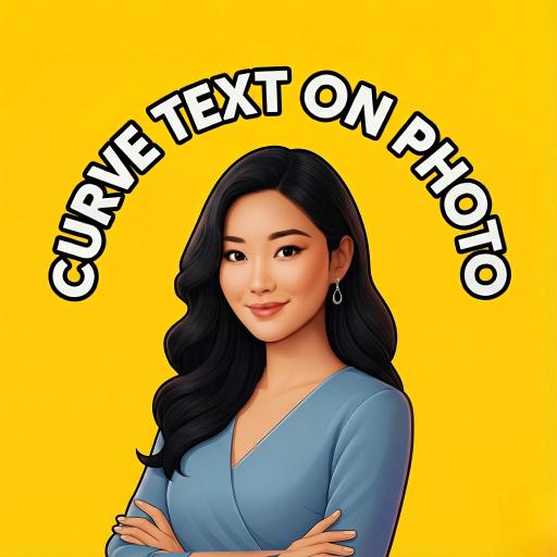 Curve Text On Photo : ImageAI