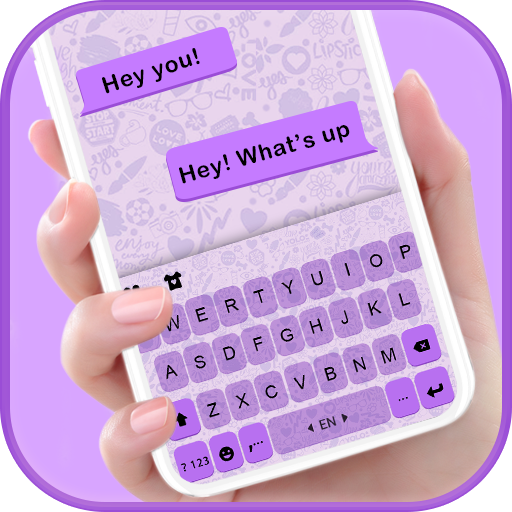 Bàn phím Simple Purple SMS