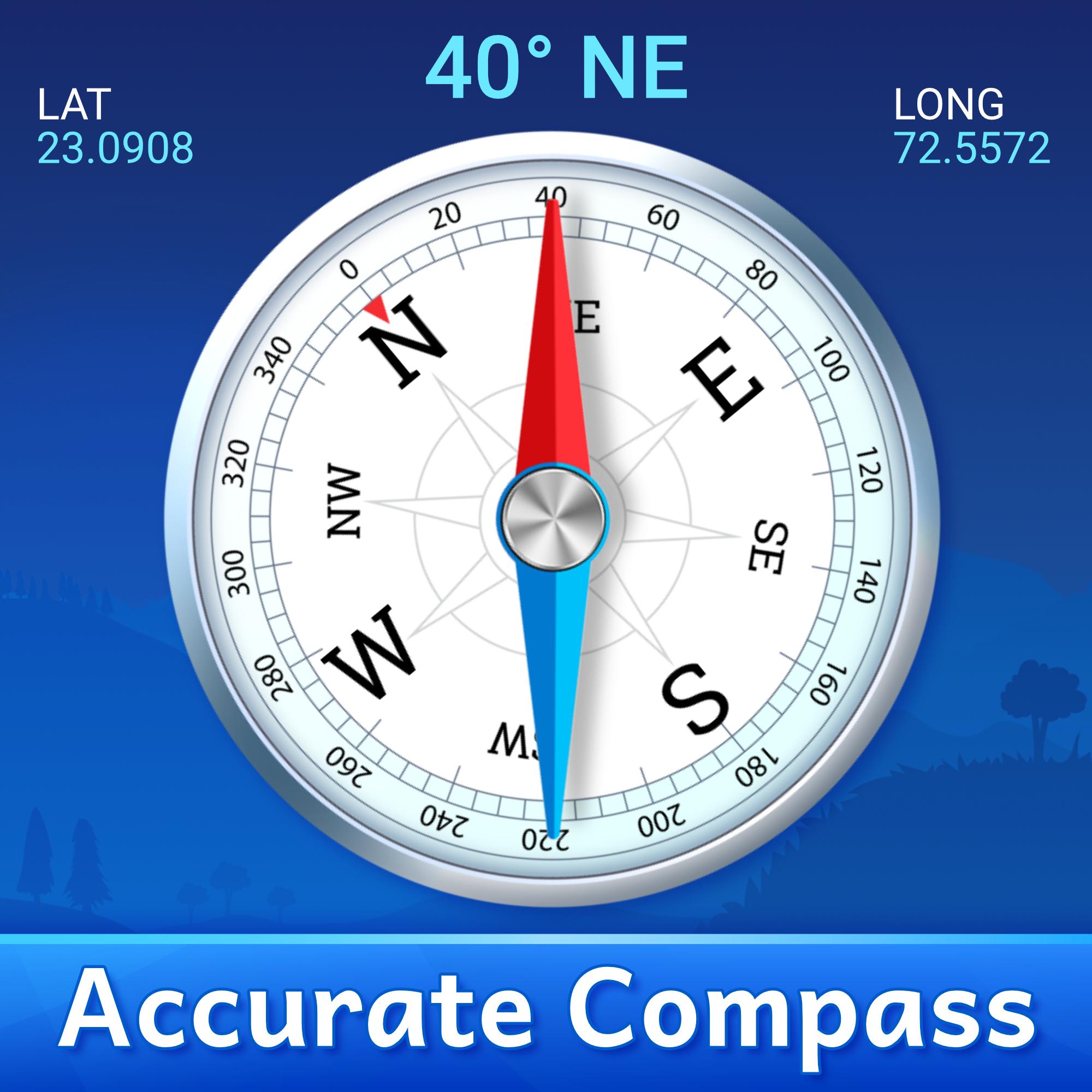 Download Digital Compass Map & GPS android on PC