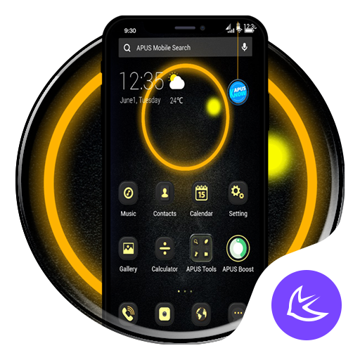 Solar Hola APUS Launcher theme