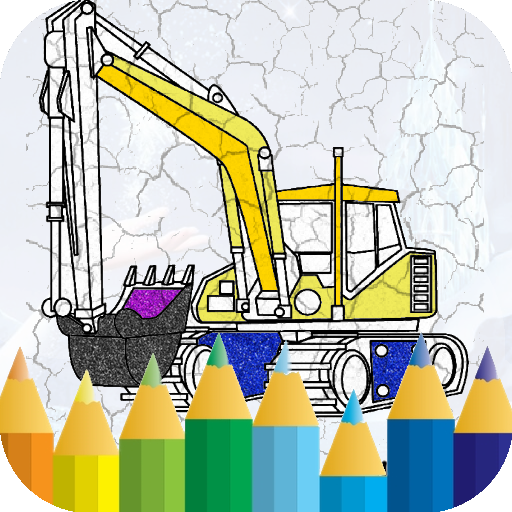 coloring big truck excavator