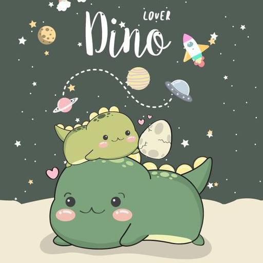 Kawaii Dino Wallpaper 4K