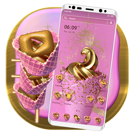 Golden Pink Ice Cream Theme