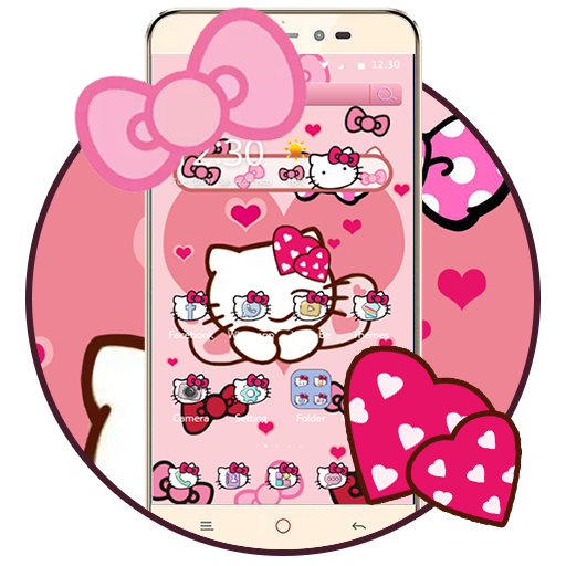 Pink Bowknot Princess Kitty Theme