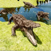Jogo de caça de crocodilo: 3d jogo de tiro livre