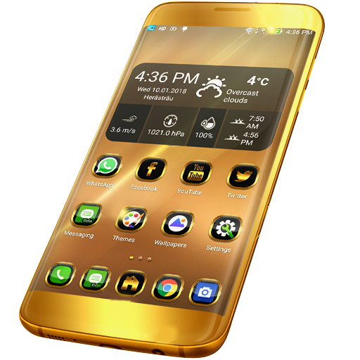 Tema Neon Gold untuk Launcher