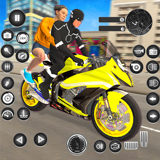 Superhero Bike Taxi Game Sim