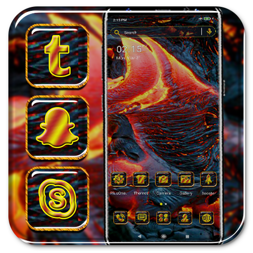 Melted Lava Theme Launcher