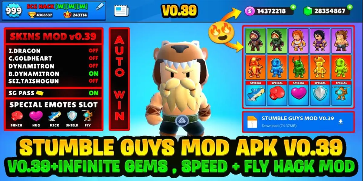 Download do APK de Mod Skin Gems for Stumble Guys para Android