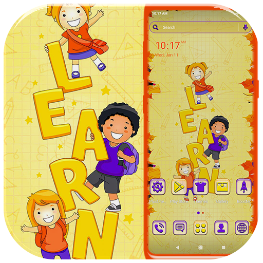 Download Learn Launcher Theme android on PC