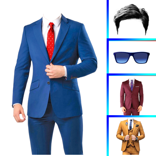 Men casual suit photo editor