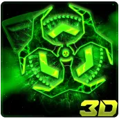 3D Biohazard Fluorescent Theme