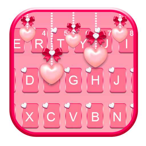 Teclado Pink Heart Pearls