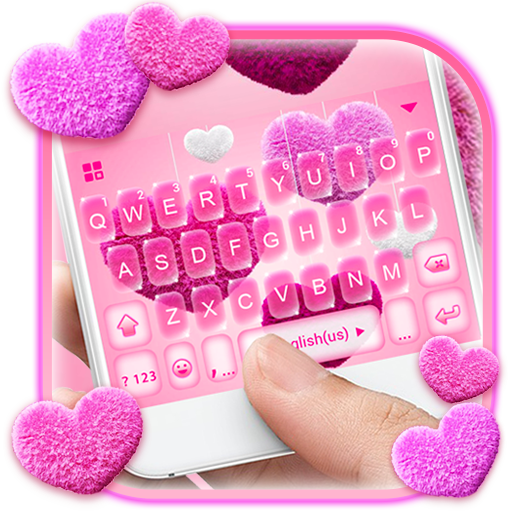Yeni Havalı Valentine Plush Heart Klavye Teması
