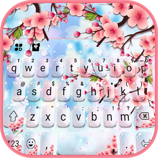 Pink Glass Sakura keyboard