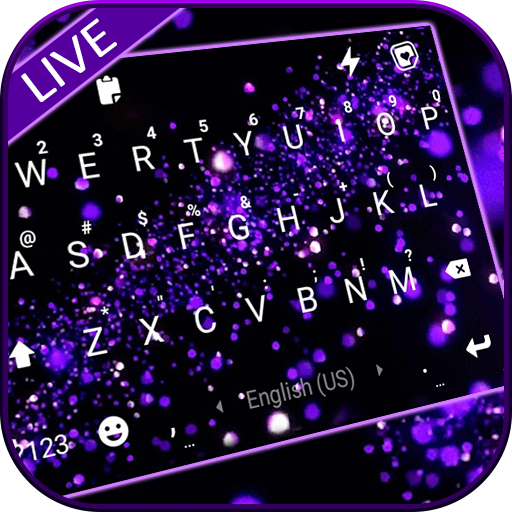 Glitter Live Sparkle Keyboard Background