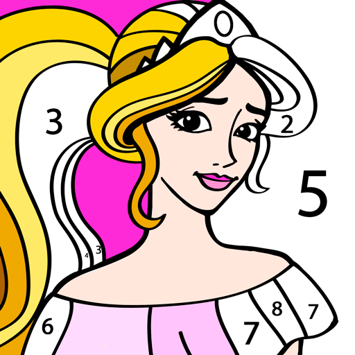 Princesa - colorir por número
