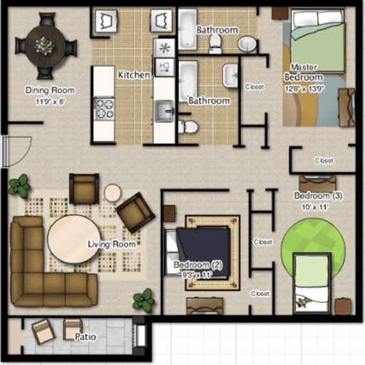 Plan Houses 2D Design