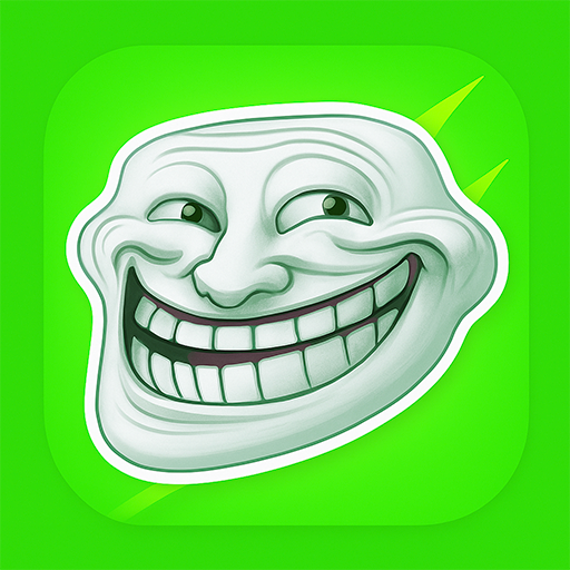 Troll Face Stickers - 3D