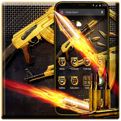 AK47 Gun APUS Launcher Theme