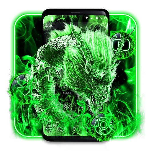 Flaming Green Dragon Theme