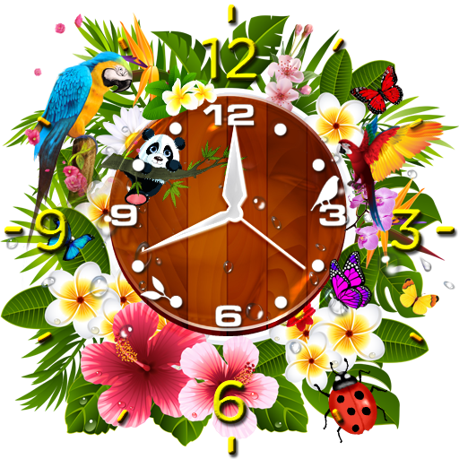 Flower Clock HD Live Wallpaper