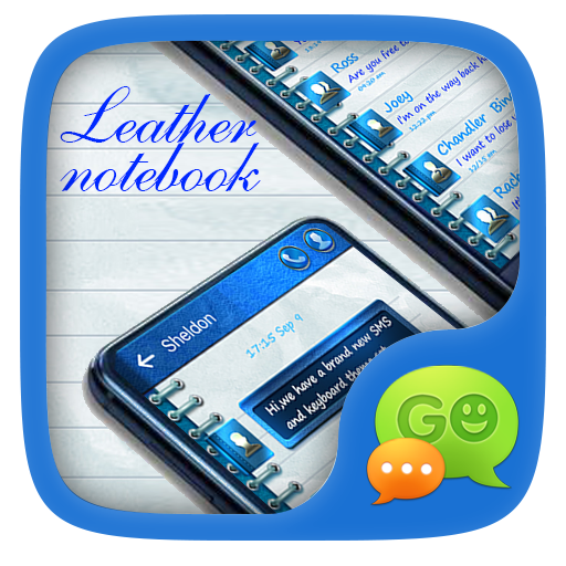 GO SMS LEATHER NOTEBOOK THEME