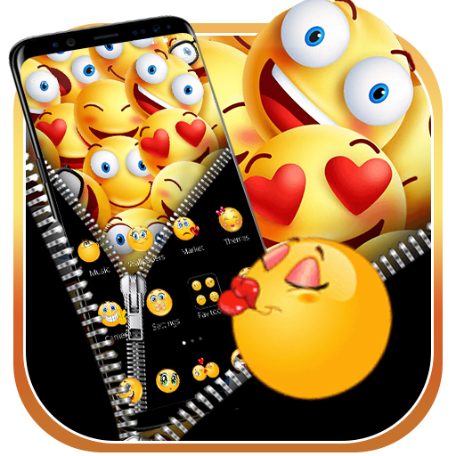 😍Zipper Smiley Emoji Launcher Theme HD Wallpapers