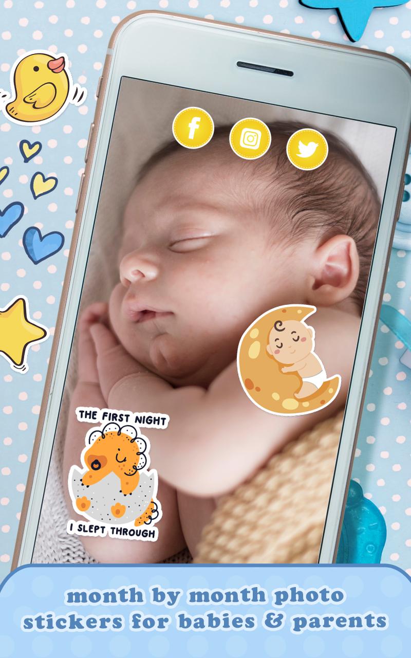 Download Baby Boy Monthly Milestone Stickers android on PC