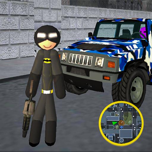 Dark Bat Stickman Rope Hero Gangstar Mafia Crime