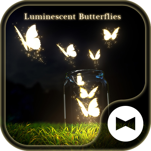 Fantasy Wallpaper Luminescent Butterflies Tema