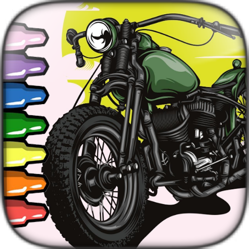 Página para colorir de moto