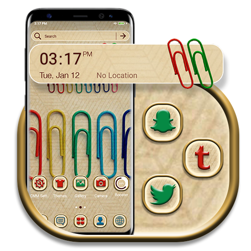 Binder Clips Launcher Theme