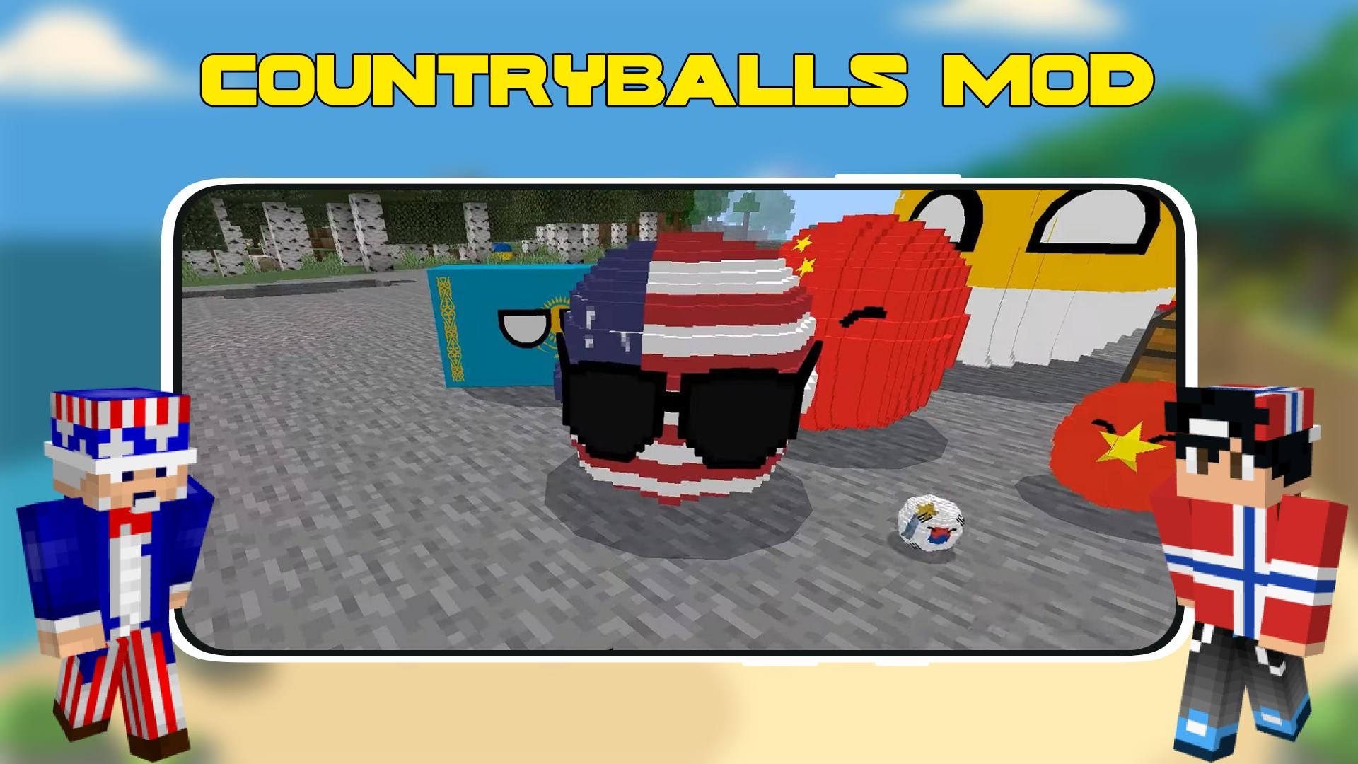 Download Countryballs Mod For Minecraft android on PC