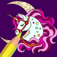 Unicorn Color by number