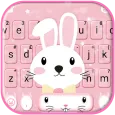 Pink Cute Bunny Keyboard Theme