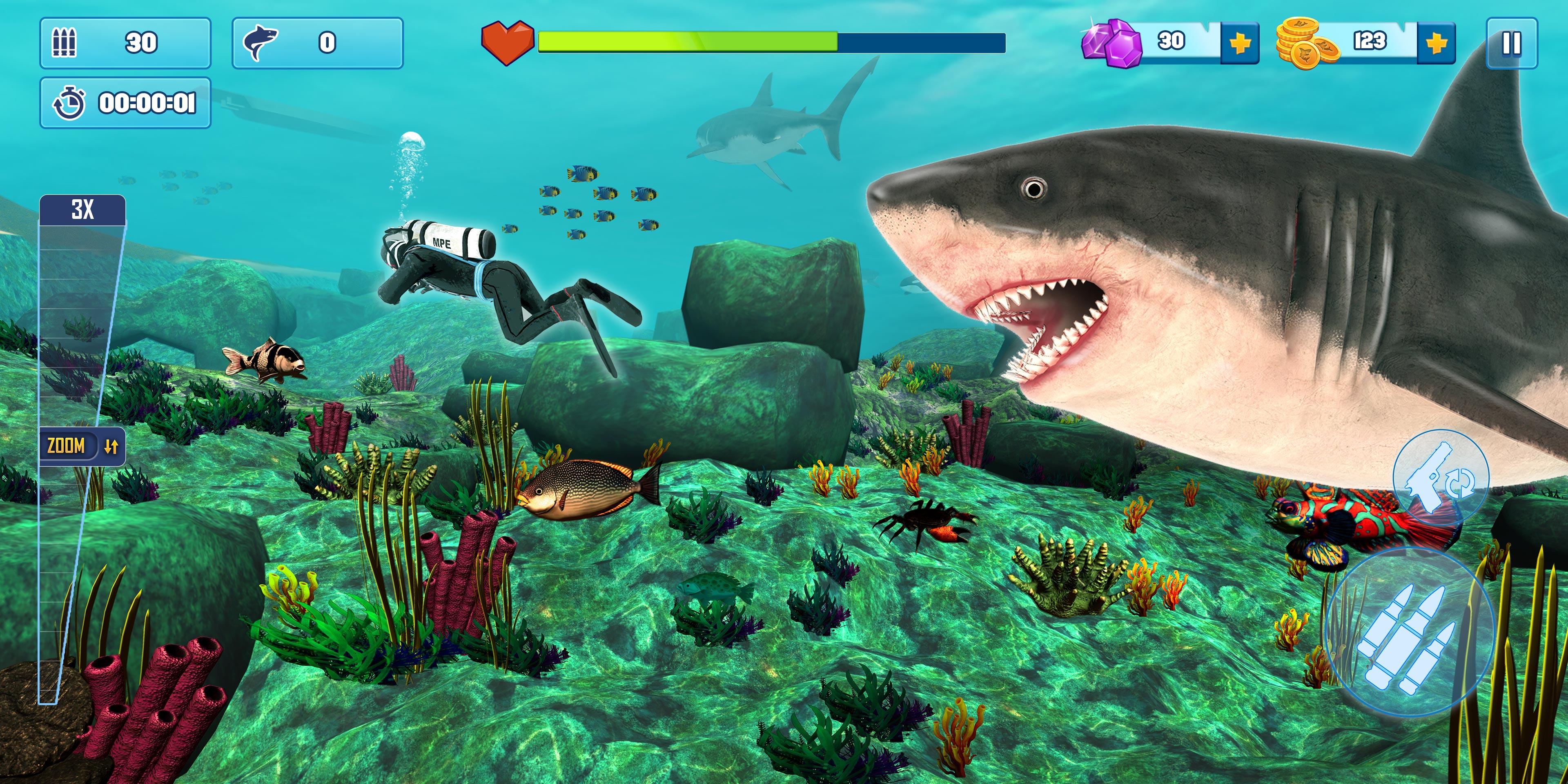 Скачать Shark Attack: 3D Hunting Games на ПК | Официальный представитель  GameLoop