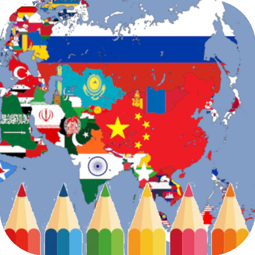 Download coloring flag asian countries android on PC