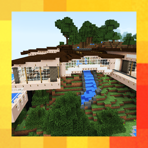 Modern House in the Mountain. Map for MCPE