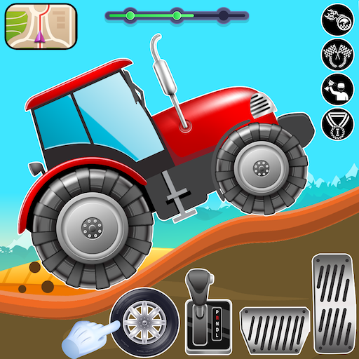 Kids Farm Tractors on Hills