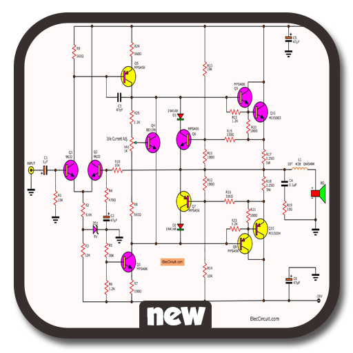 Diagram sirkuit penguat