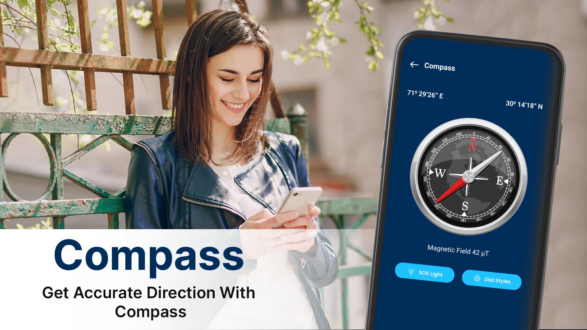 Download Smart Compass Digital Compass android on PC