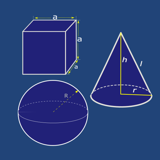 Volume calculator - 3D shapes