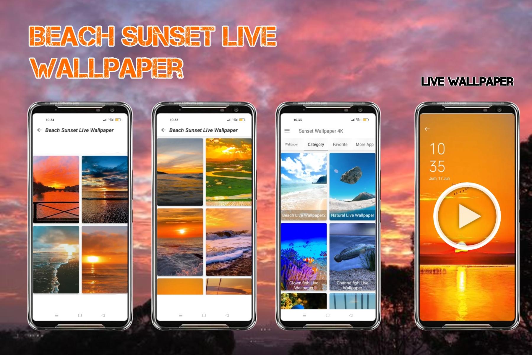 Download Beach Sunset Live Wallpaper android on PC