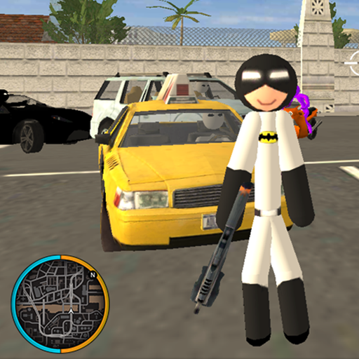 Bat Stickman Rope Hero Mafia Crime Gangstar