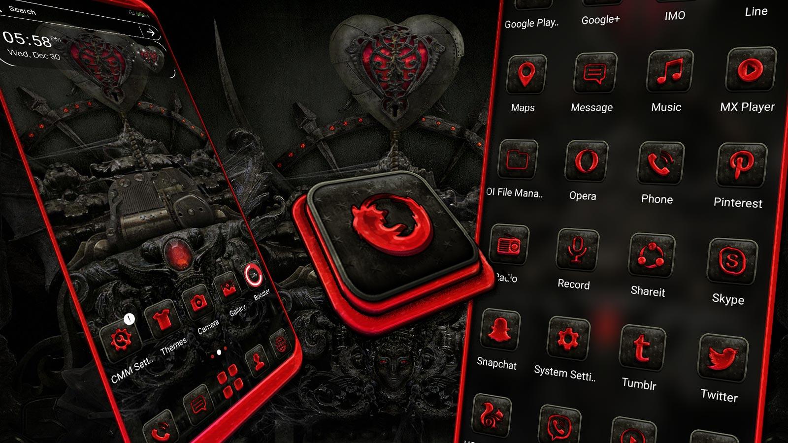 Download Gothic Machine Heart Theme android on PC